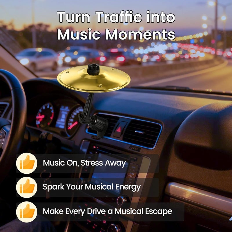 heetipuk 2026 Upgraded Mini Car Cymbal Air Vent Drum,Valentines Day Gifts for Him Mens Boyfriend,Funny White Elephant Gifts, Non-Blocking Car Crash Cymbals,Music Lovers, Family & Friends Ride Cymbals - Image 5